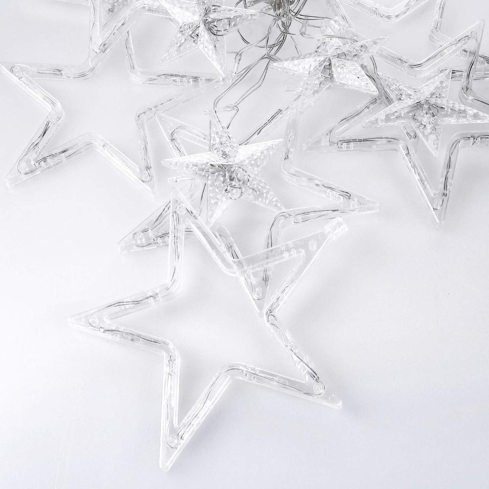 Lampki choinkowe kurtyna LED gwiazdy 2m