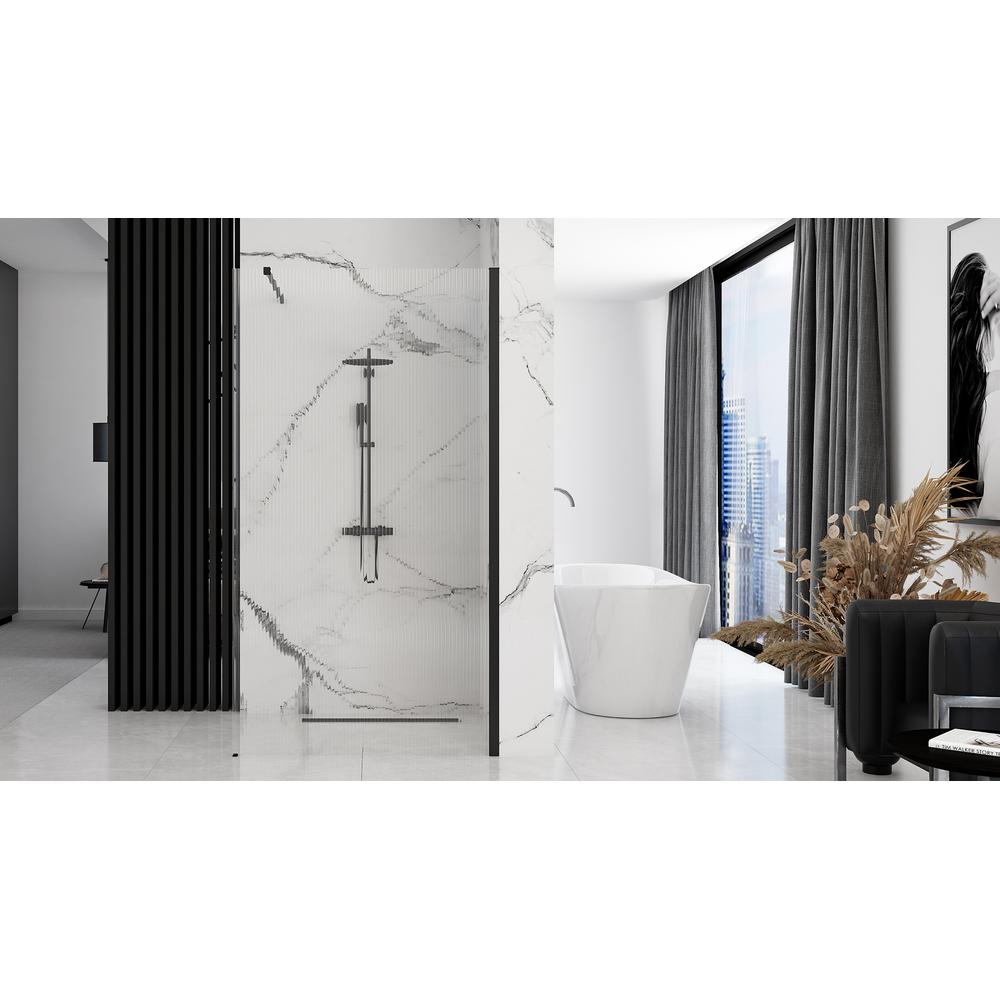 Τοίχο ντους Rea Aero Intimo Matt Black 120