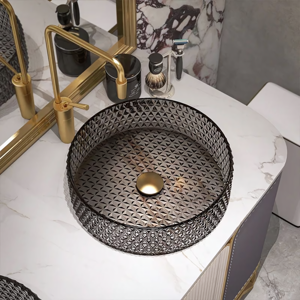 Nadgradni umivaonik Rea Cristal Grey 39