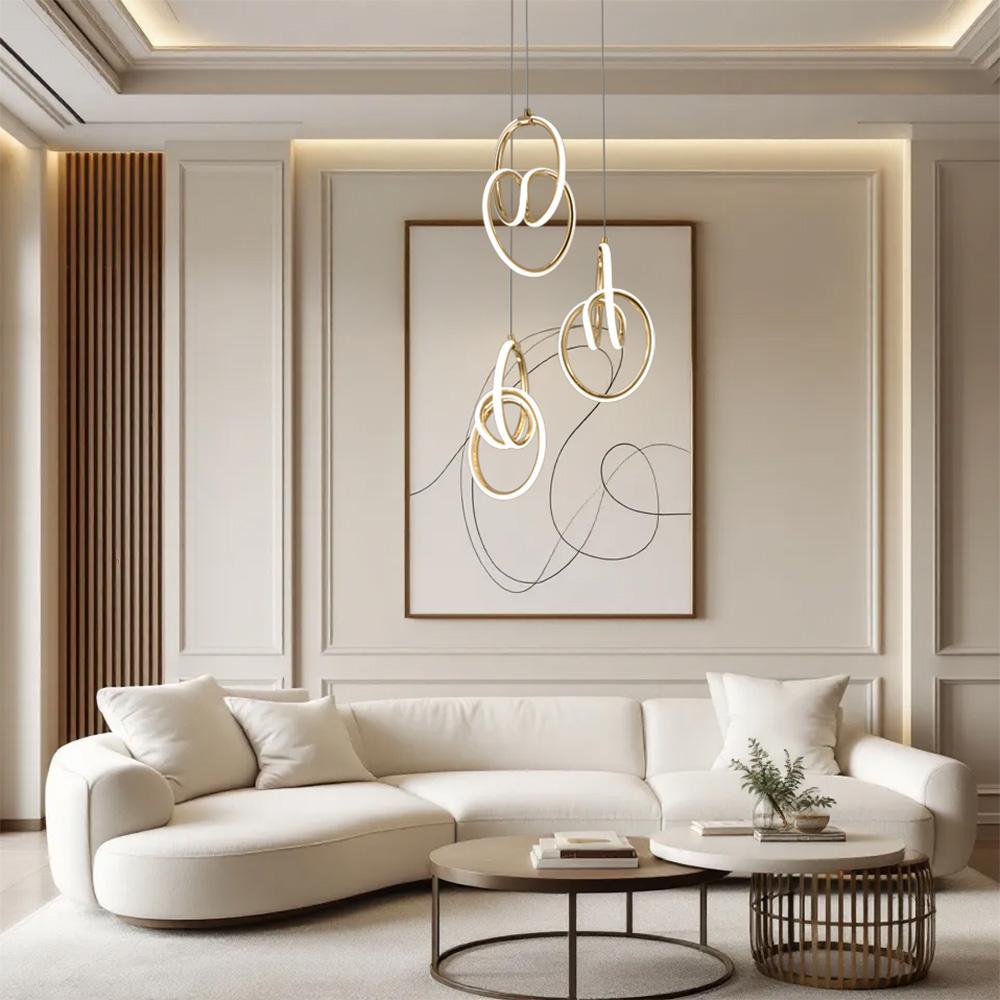 LED-Hängeleuchte G082-3CPR Gold