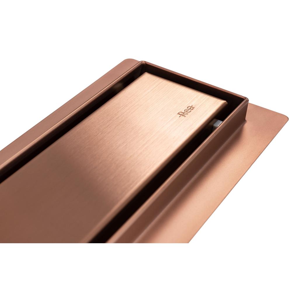 Linear drain Rea Pure Neo brushed copper 80
