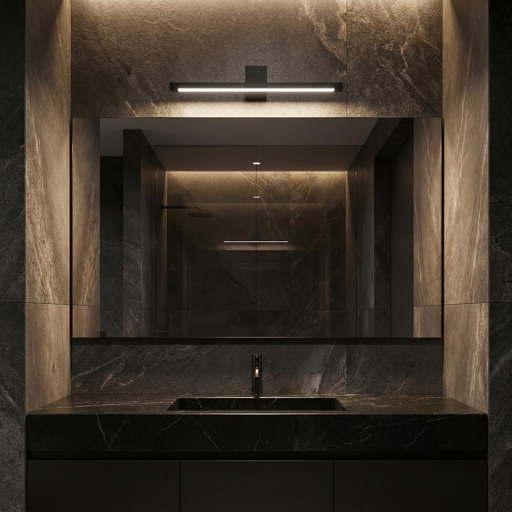 Bathroom LED wall sconce SWE049-1W 40 cm Black