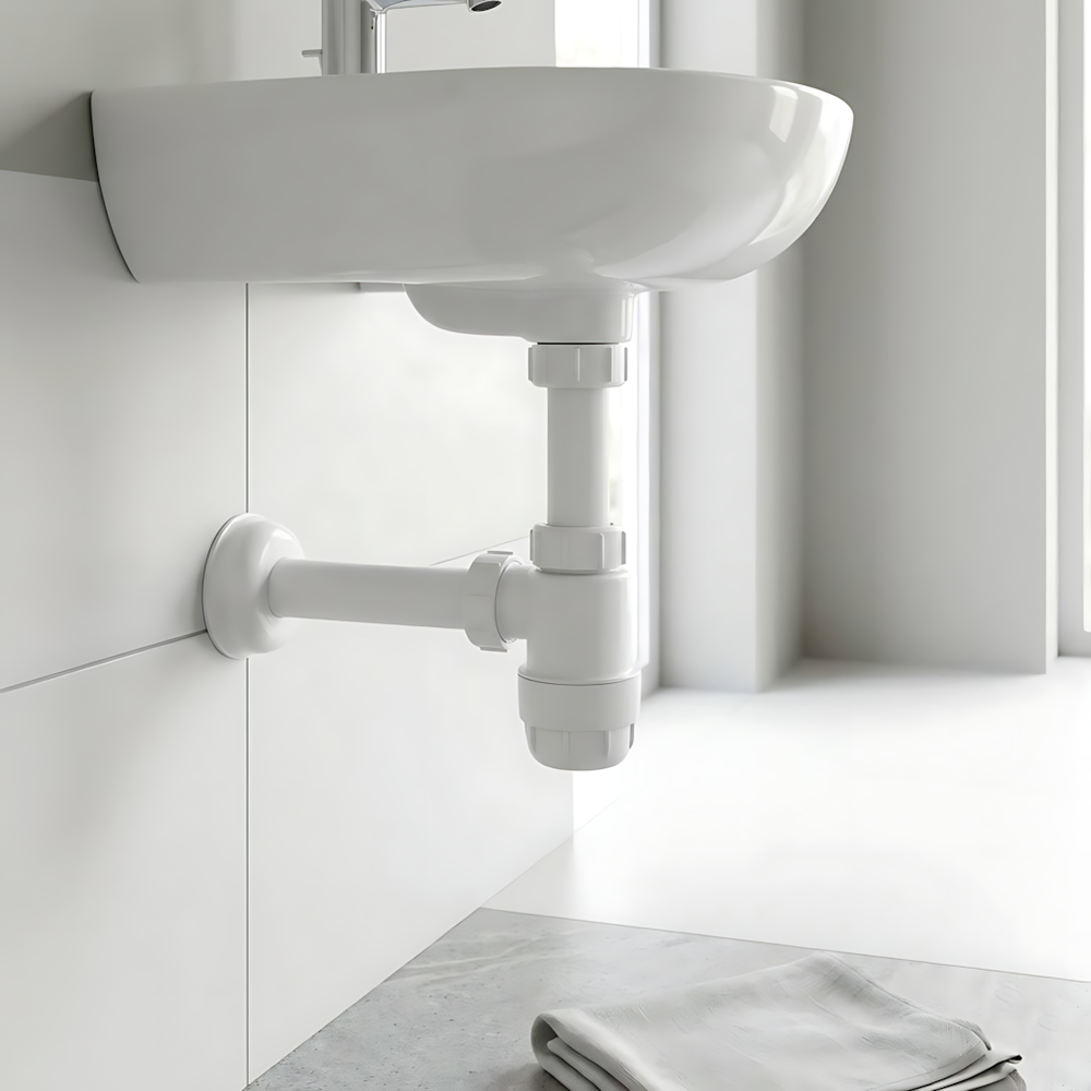 Bidetový sifón REA HC2 - biely, nízky