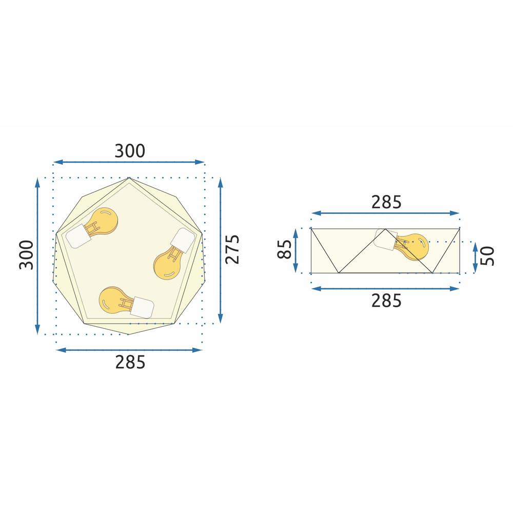 Lampe Diamond APP875-C Gold 30 cm