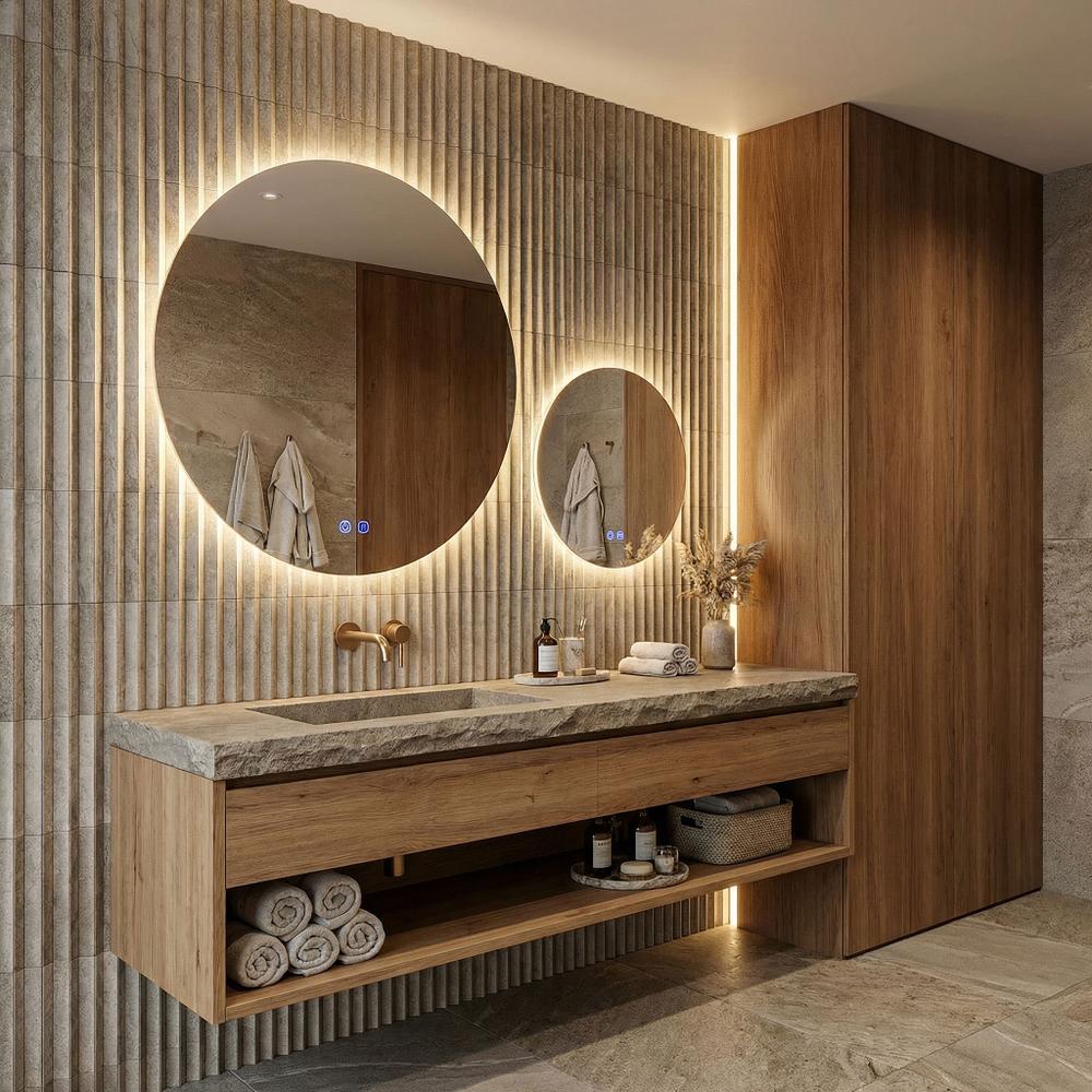 Veidrodis LED R-9045 90cm + 45cm