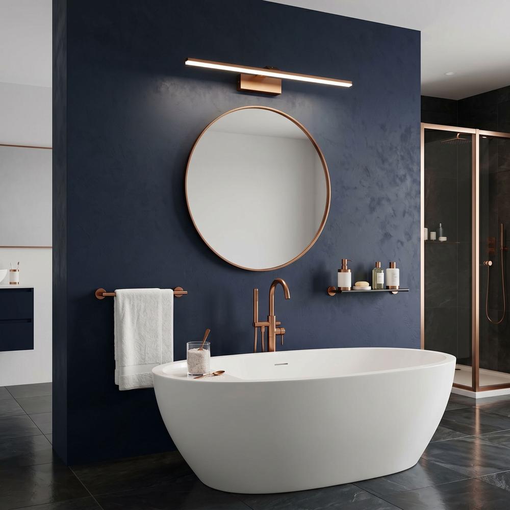 Kinkiet łazienkowy LED SWE014-1W 58cm Miedź szczotkowana
