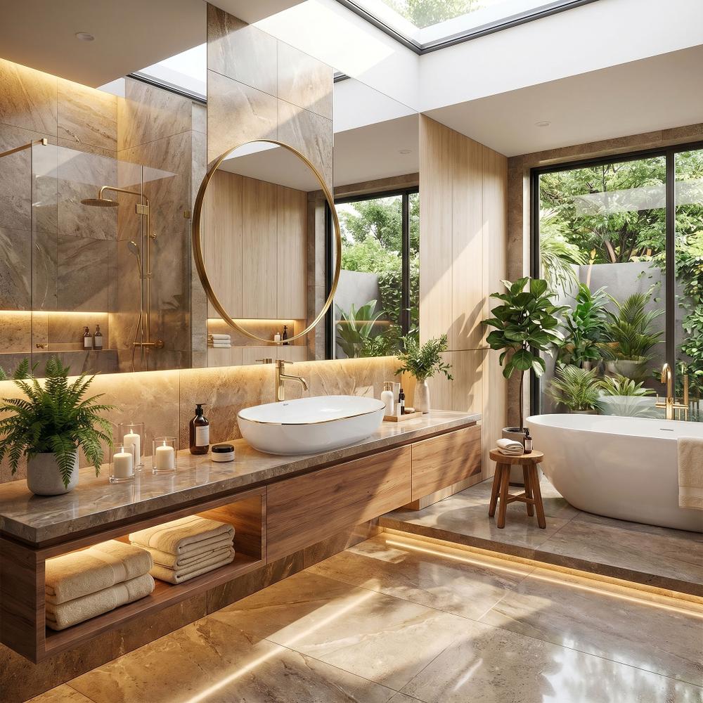 Umywalka nablatowa Rea CLEO 61 Gold Edge