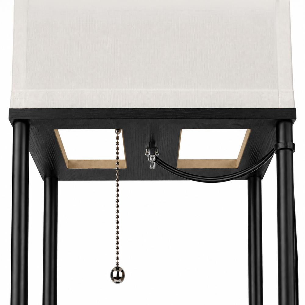 Lampa Stojąca Podłogowa JNH050-1F White z półkami