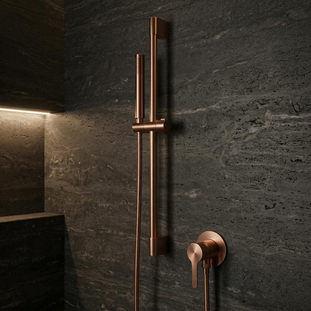 Hand shower holder 01 Brush Copper