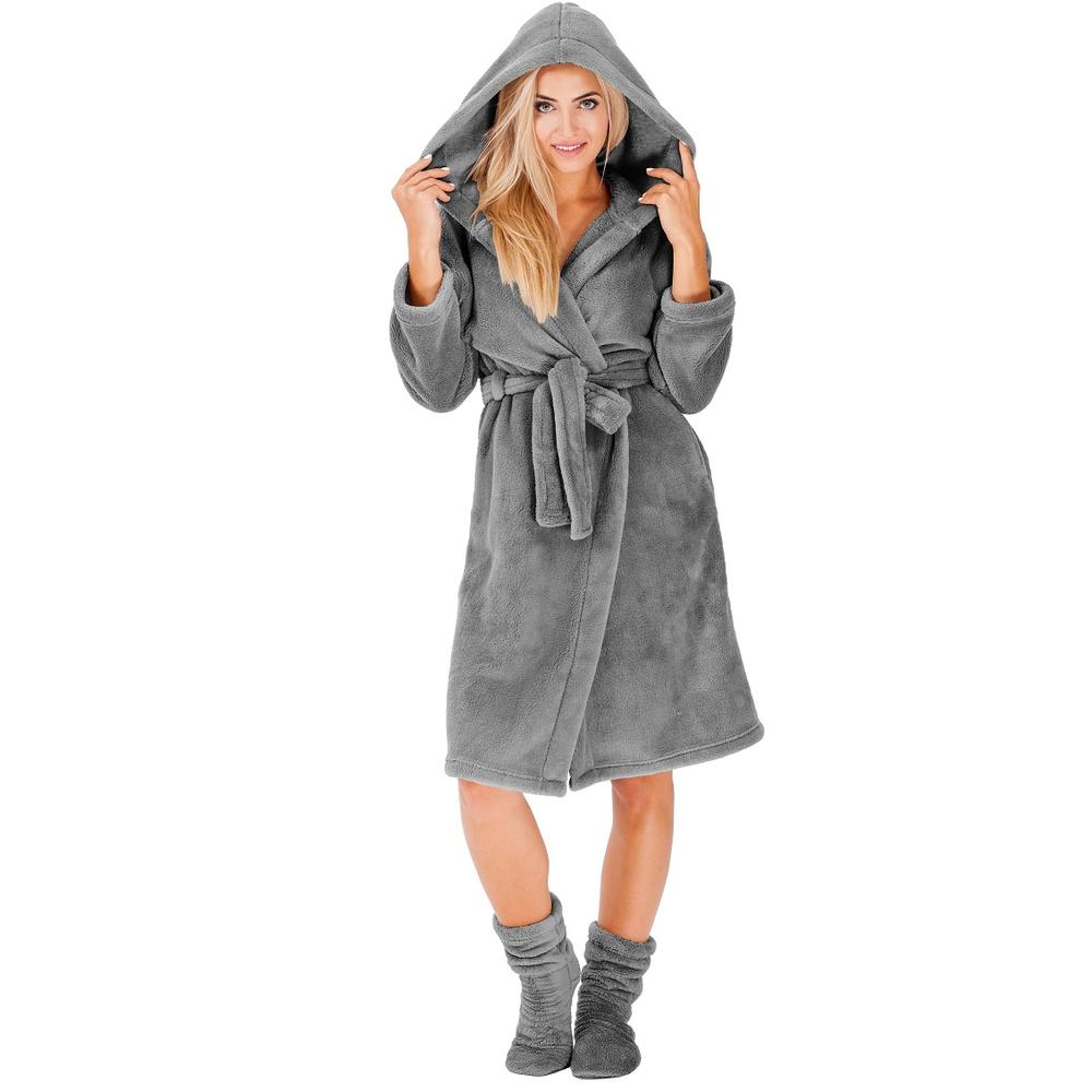 Bathrobe Nancy Grey + Socks S/M