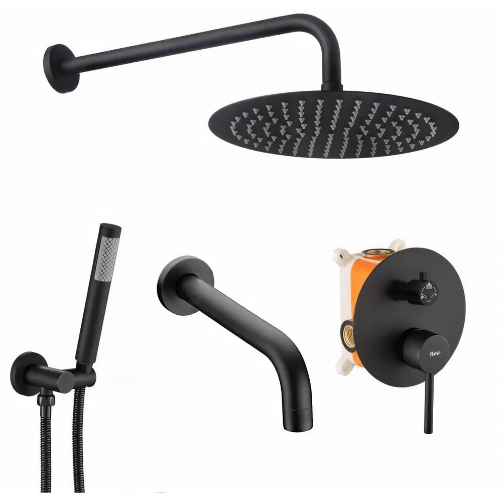 Rea Lungo Black piilokylpyamme ja suihkusetti + BOX