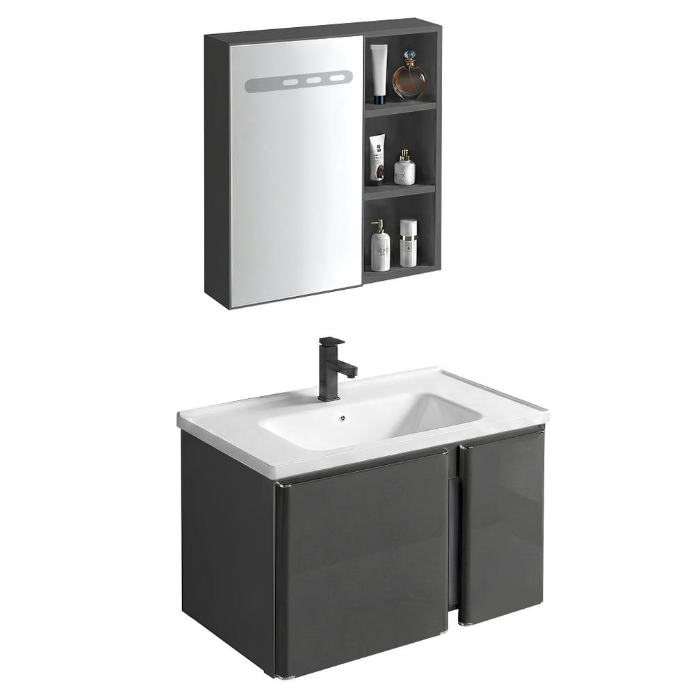 Set di mobili da bagno con lavabo Tula 60cm Grey