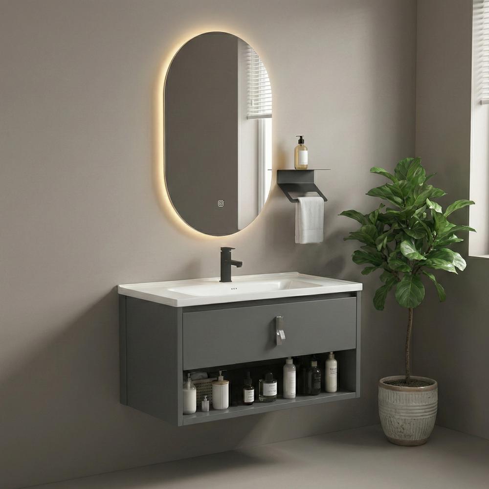 Set kupaonskog namještaja s umivaonikom Toledo 80cm Grey