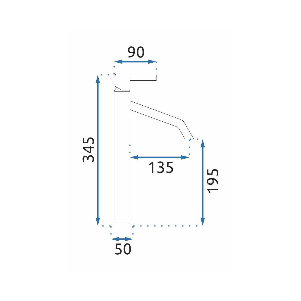 REA LEVEL izlietnes jaucējkrāns Brushed Gold High Brush