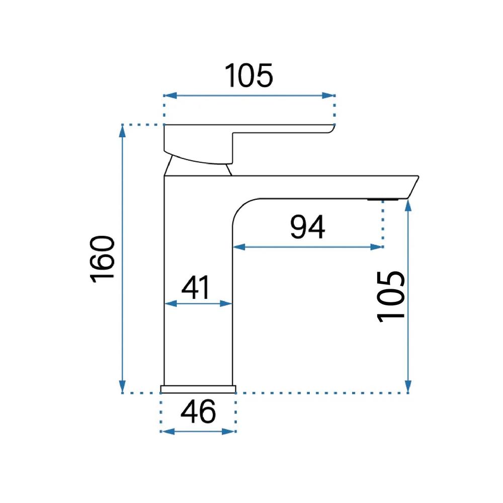 Rea Argus Black Low slavina za umivaonik