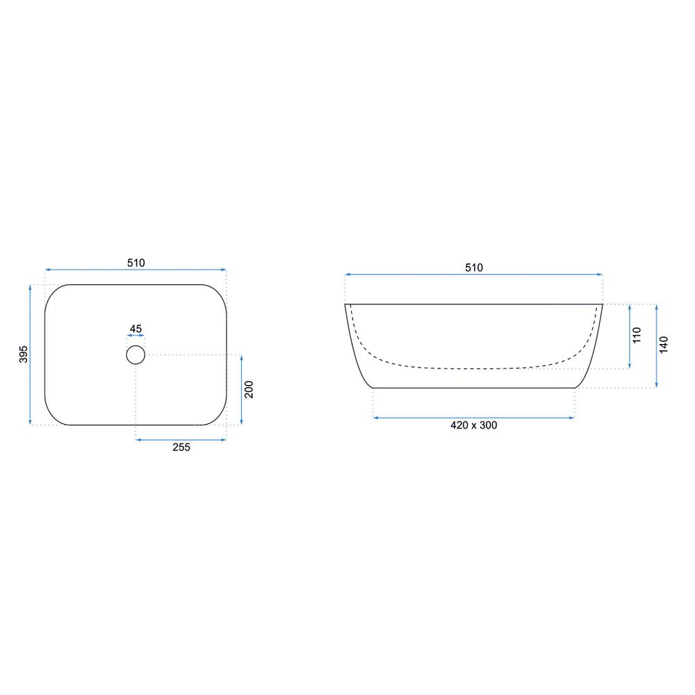 Countertop washbasin Basaro Hera