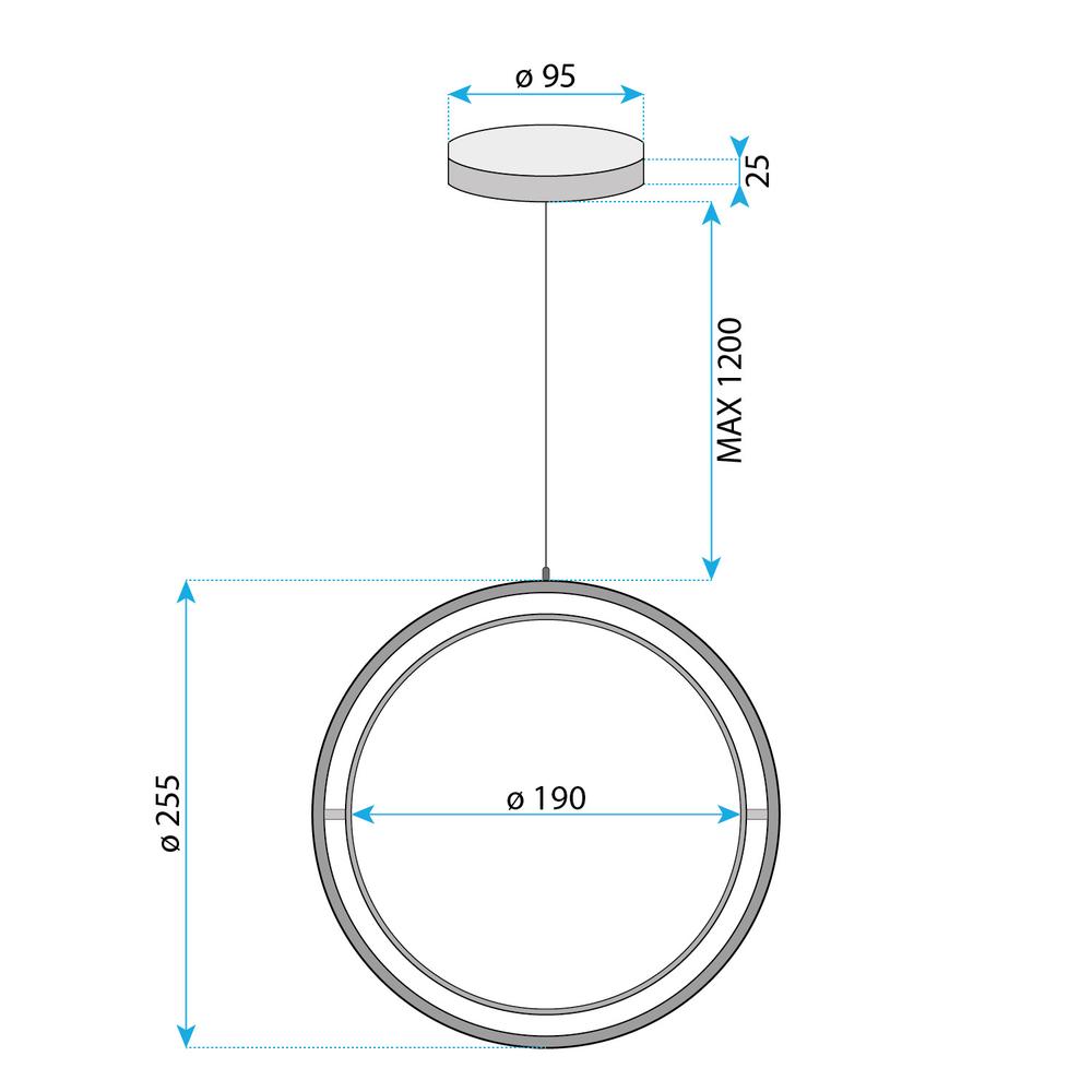LED-Hängeleuchte APP1790-CP Black