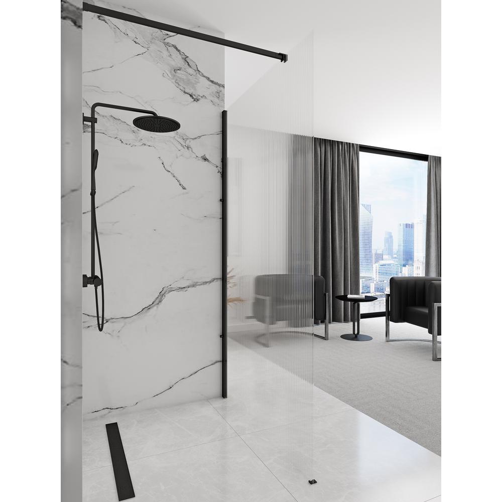 Τοίχο ντους Rea Aero Intimo Matt Black 90