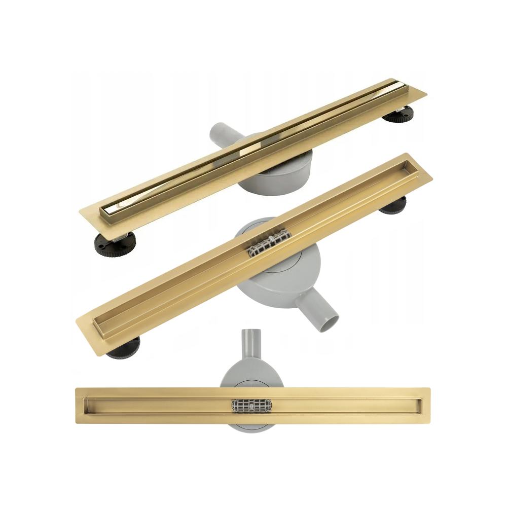 Трап для душа Rea Neo Slim Mirror Gold Pro 90