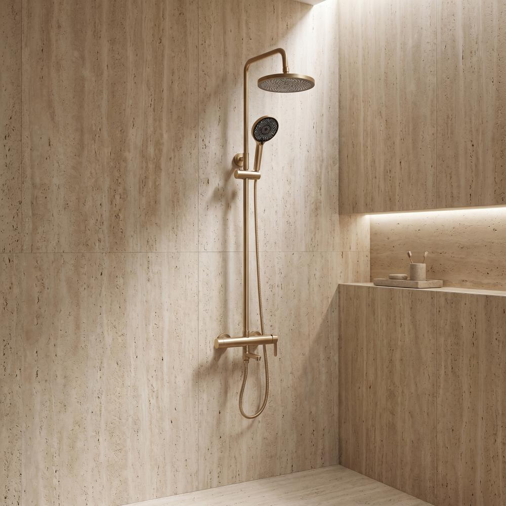 Shower Set Rea Arcos brush gold