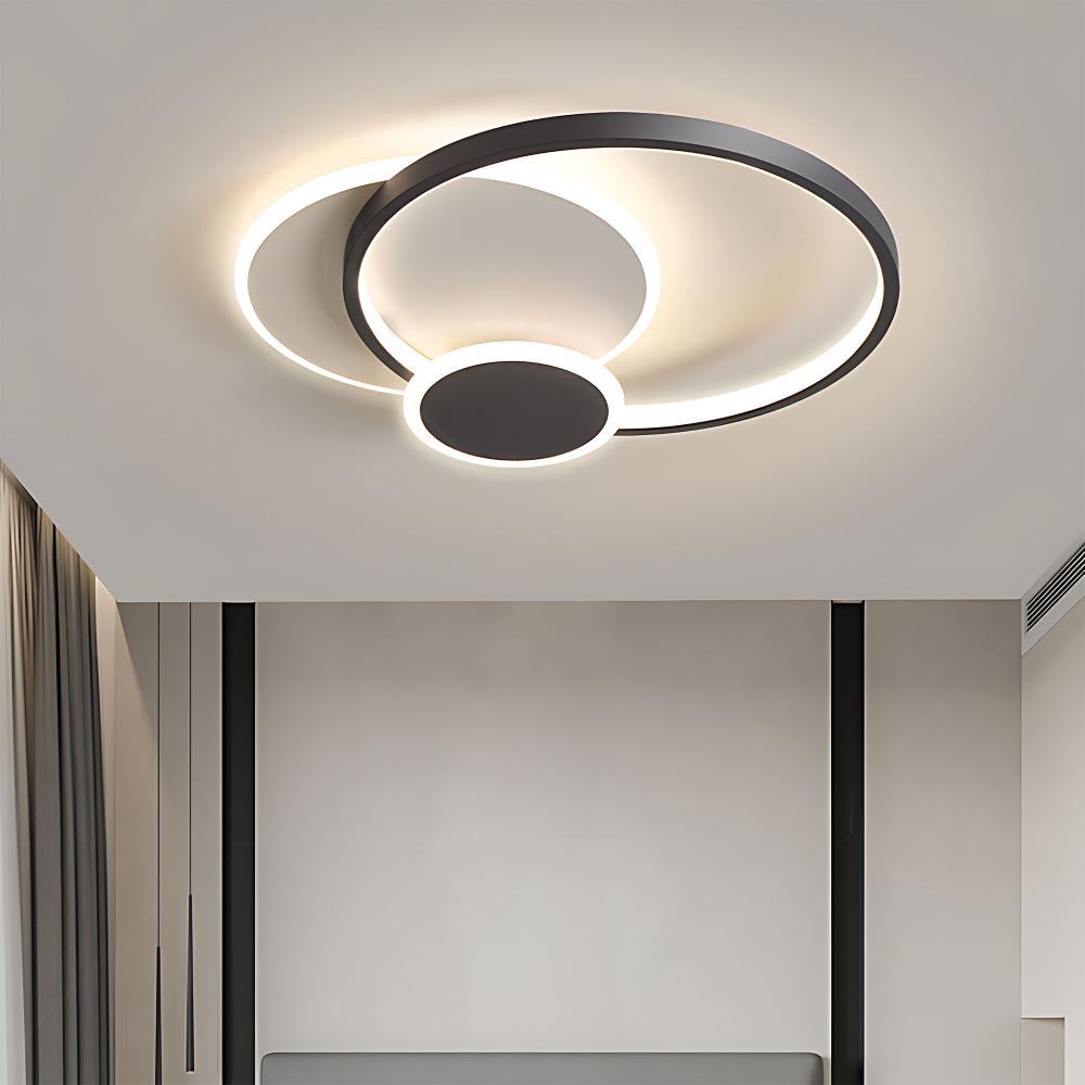 Lampa sufitowa APP1709-C plafon LED Czarny + pilot