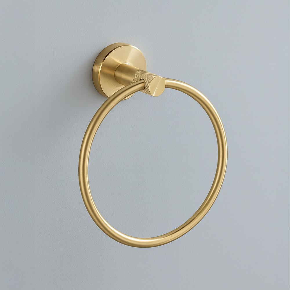 Wieszak łazienkowy RING 6610 Modern Złoty Szczotkowany