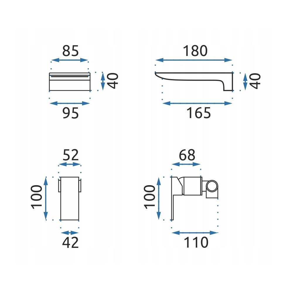 Змішувач прихованого монтажу MASON Gold