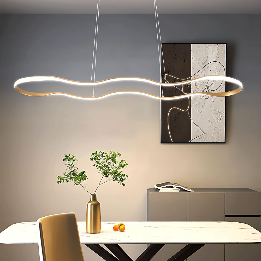 LED-DECKENHÄNGELAMPE LHJ027-CP 120cm Gold