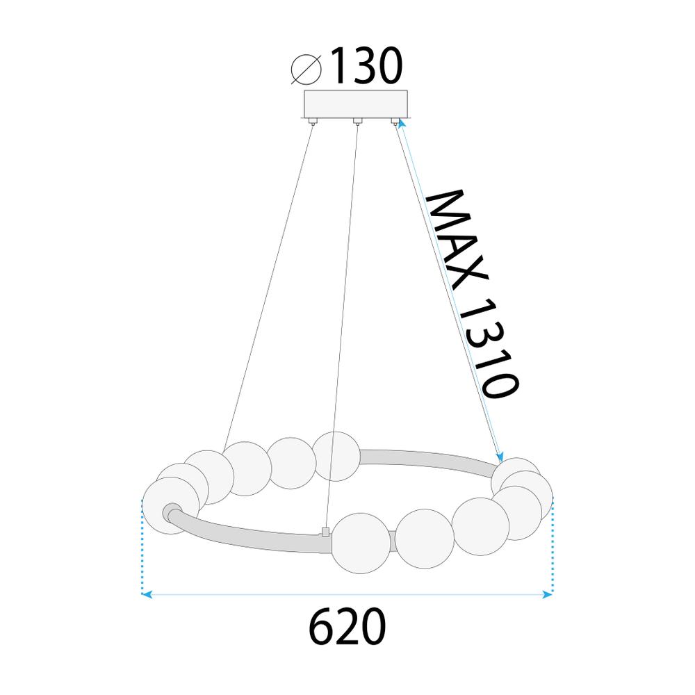 Lampe LED APP1553-CP Gold