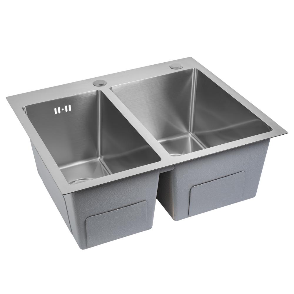 Oceľové umývadlo Toby BRUSH STEEL