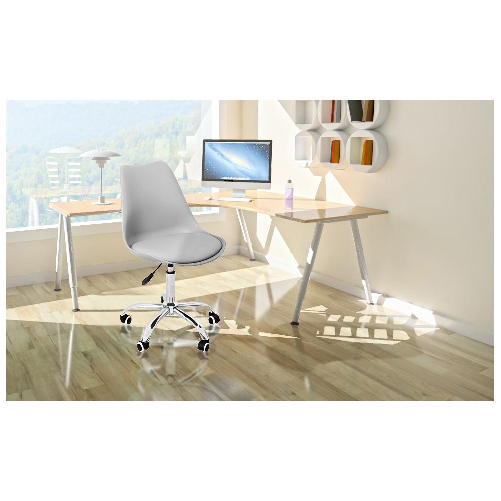 Krzesło Biurowe z poduszką Jasno Szare