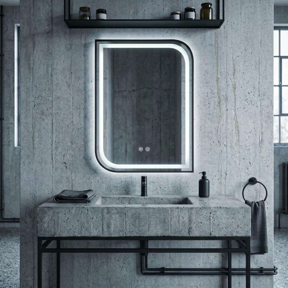 Lustro ścienne LED ZONE 70X50 Czarne