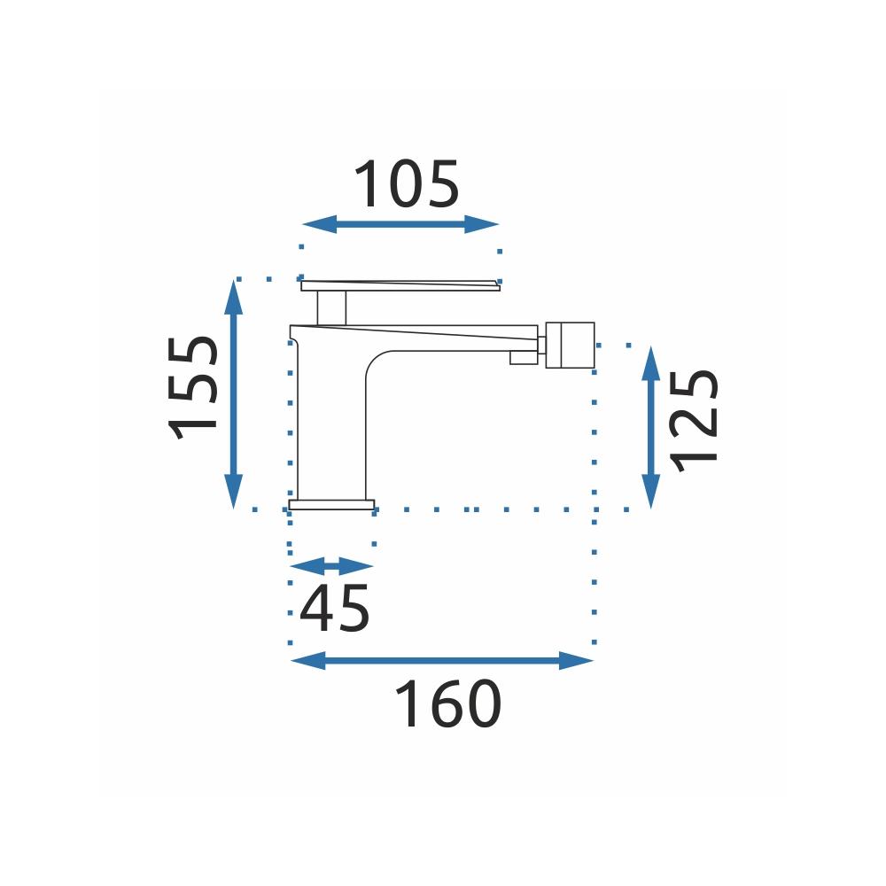 Robinet de bidet Rea Romano Old Black