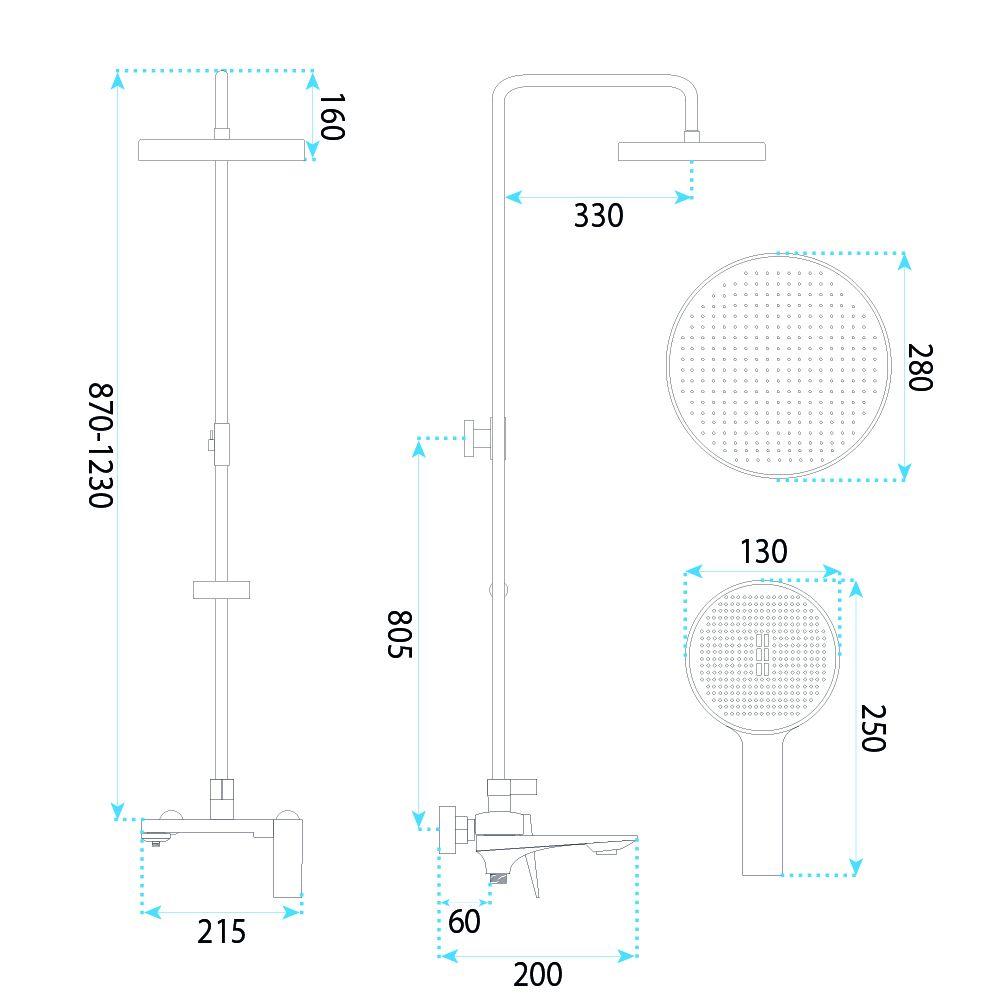 Dušikomplekt Rea Prime Chrome