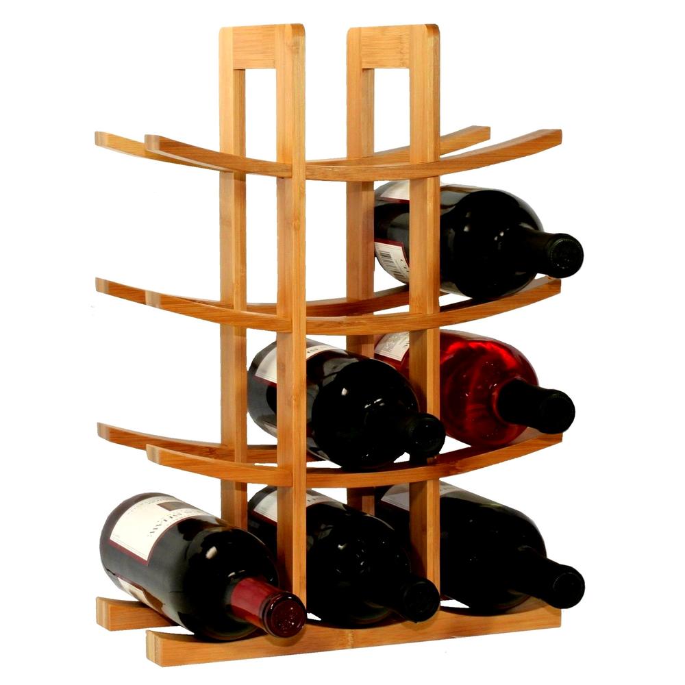 Stojak bambusowy na wino 371572