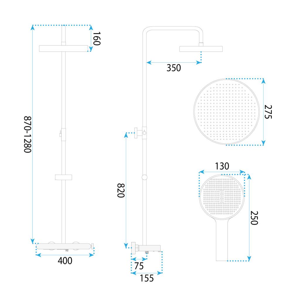 Zestaw Prysznicowy REA Farel Tytan