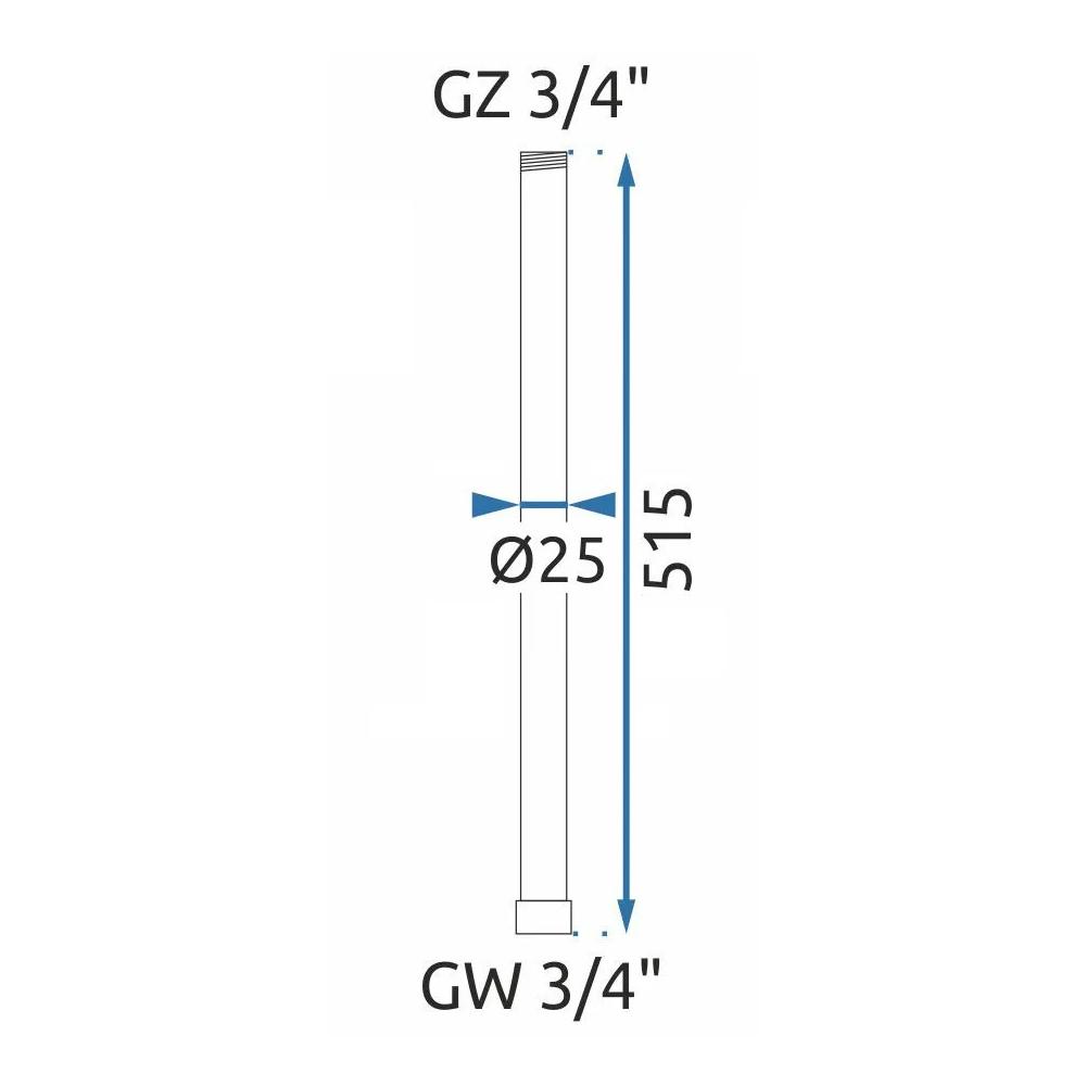 Удължител за вана/душ комплект GOLD  50cm