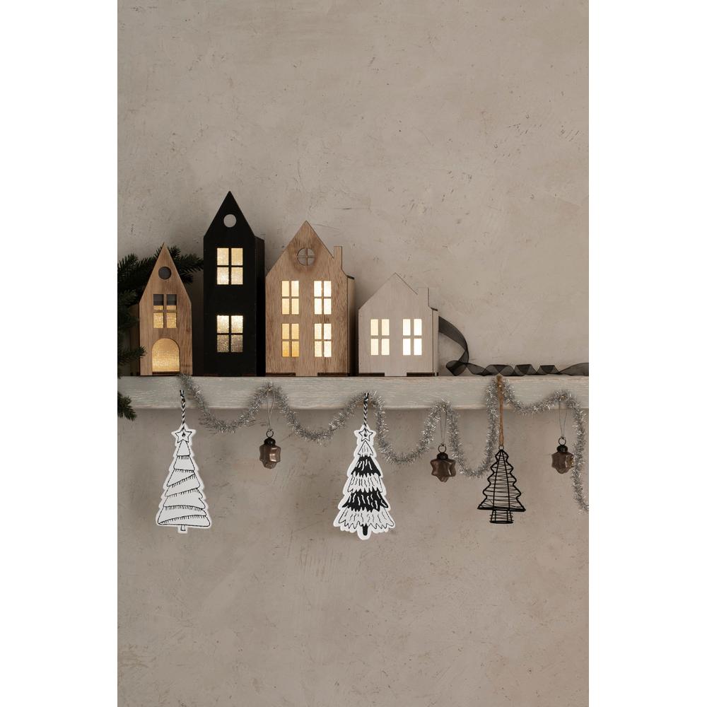 ZESTAW NA CHOINKĘ 12 SZTUK DREWNIANE CHOINKI KL-21X16