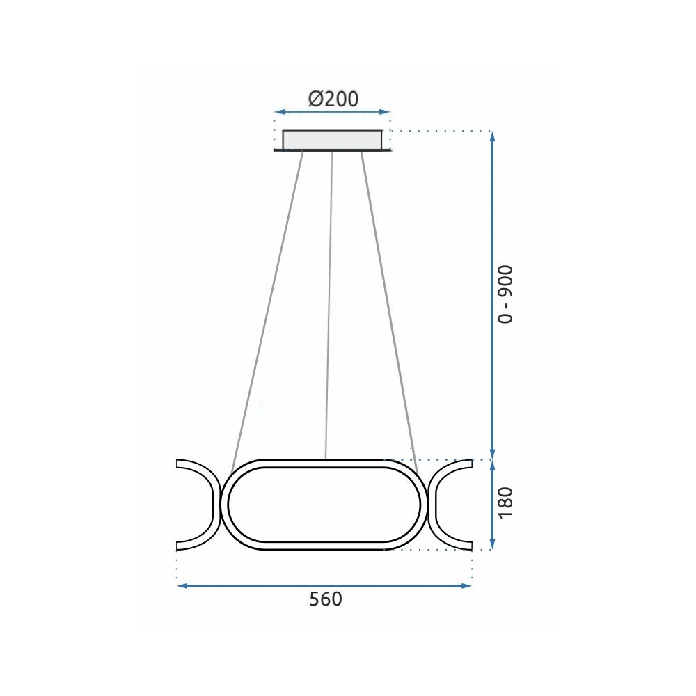 Deckenleuchte LED APP790-CP TRIO BLACK
