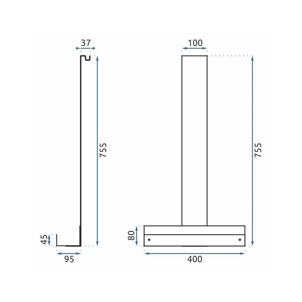 Półka łazienkowa TORI Nickel brushed INOX