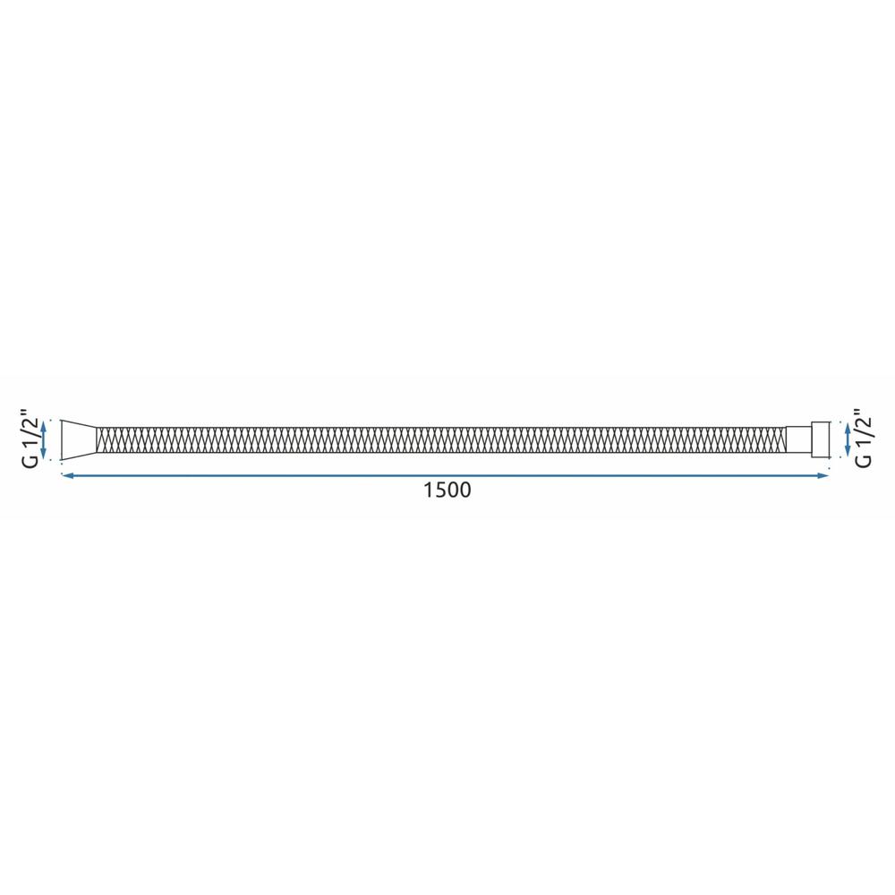 Flessibile doccia Rea Black  150 cm