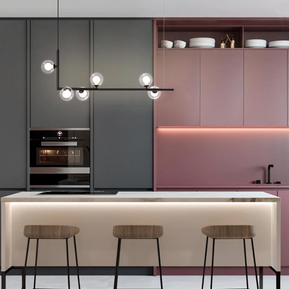 Deckenlampe Metall Glas Black APP755-6CP