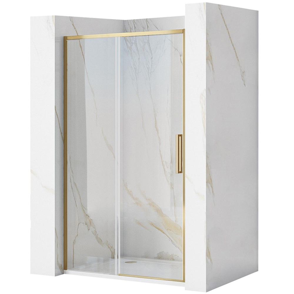 Shower door REA Rapid Slide 140 Gold Brush