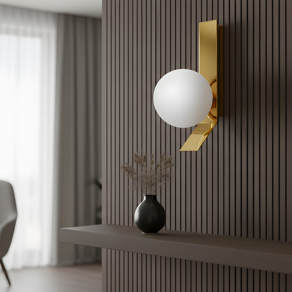 APP1758-1W Wandleuchte, Gold/Weiß