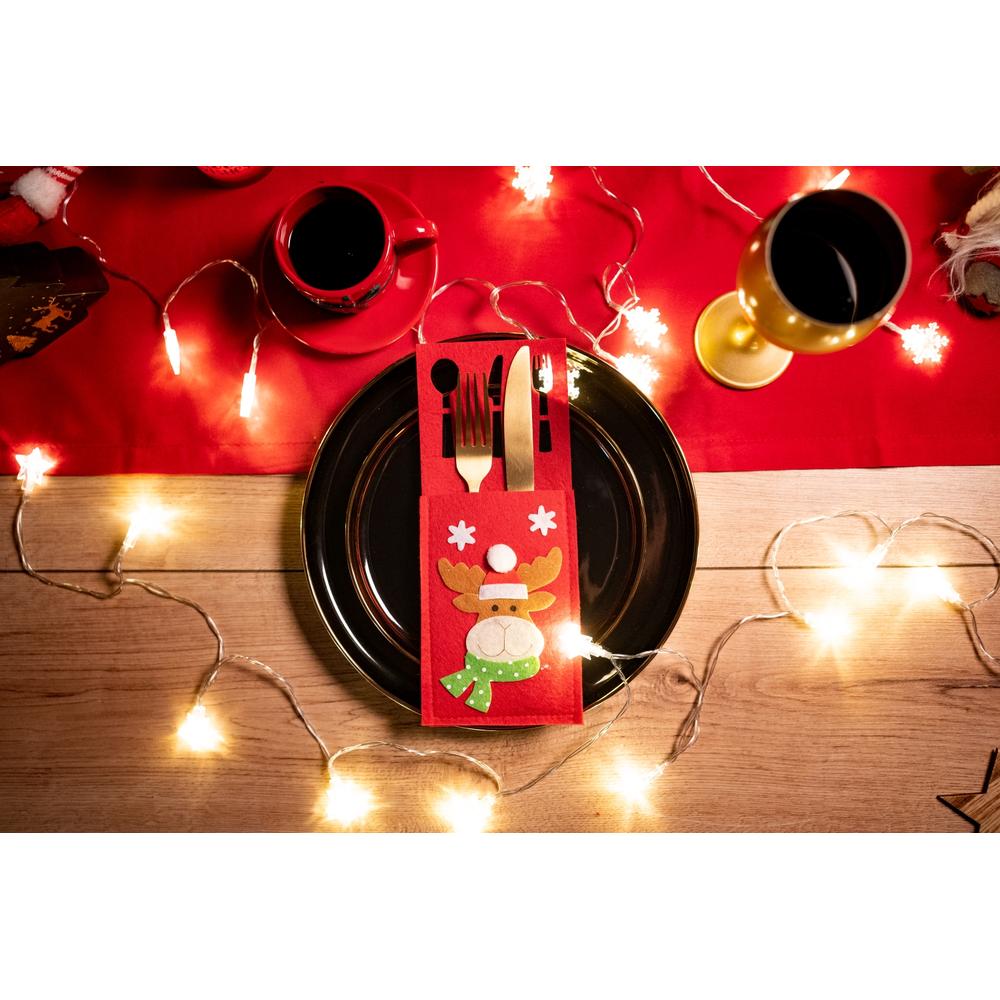 Pokrowiec na sztućce Świateczny 3 szt KF333