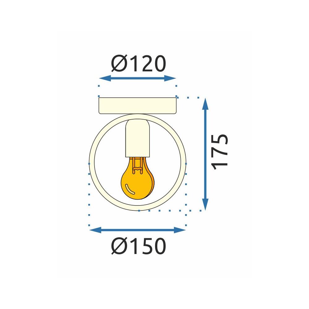 Wandlampe Gold APP990-1W