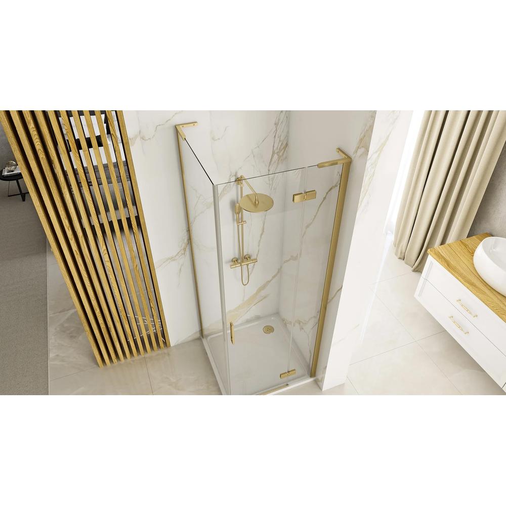 Cabine de douche REA Hugo 80x90 Gold Brush