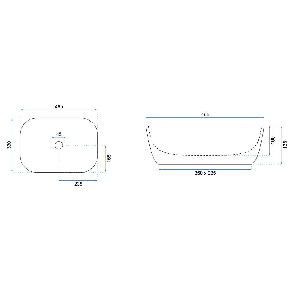 Umywalka nablatowa Rea Marbel