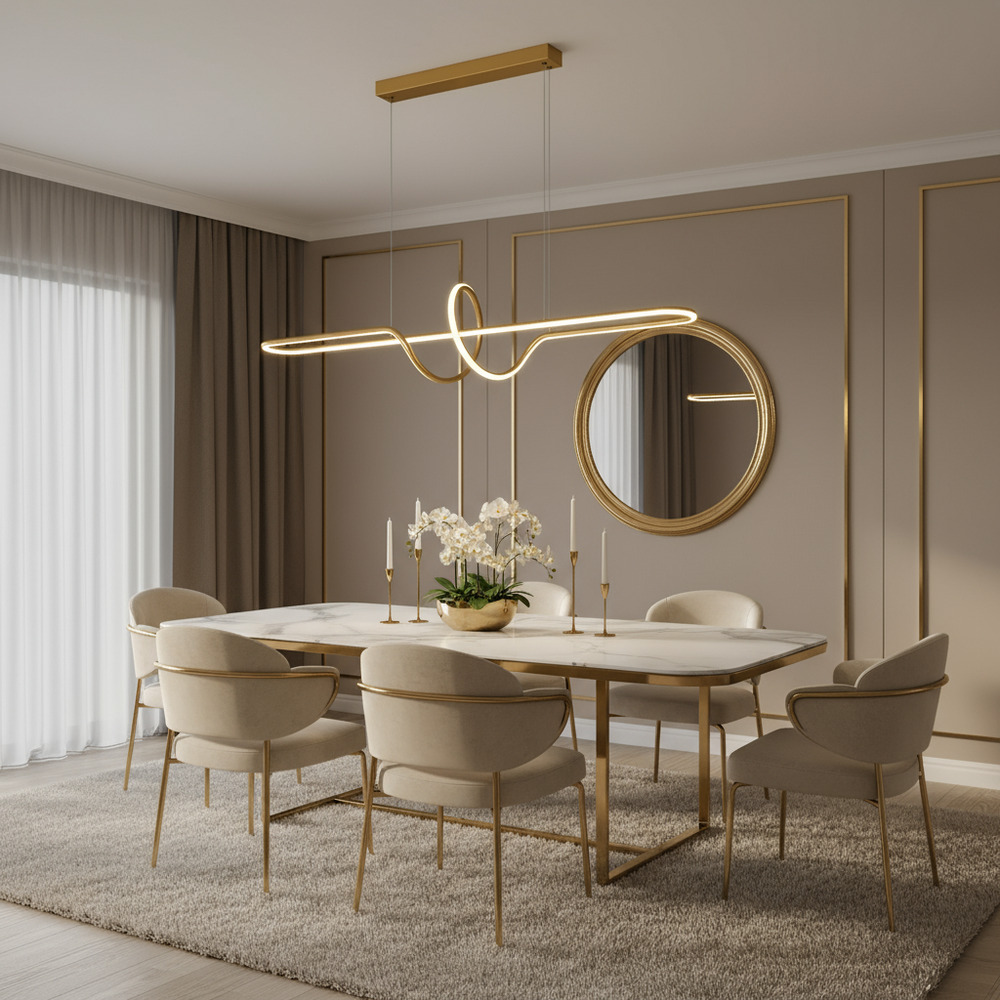 Lampe LED LHJ038-CP BRUSH GOLD