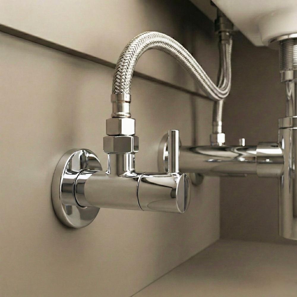 Zawór kątowy 1/2" x 3/8" Chrom